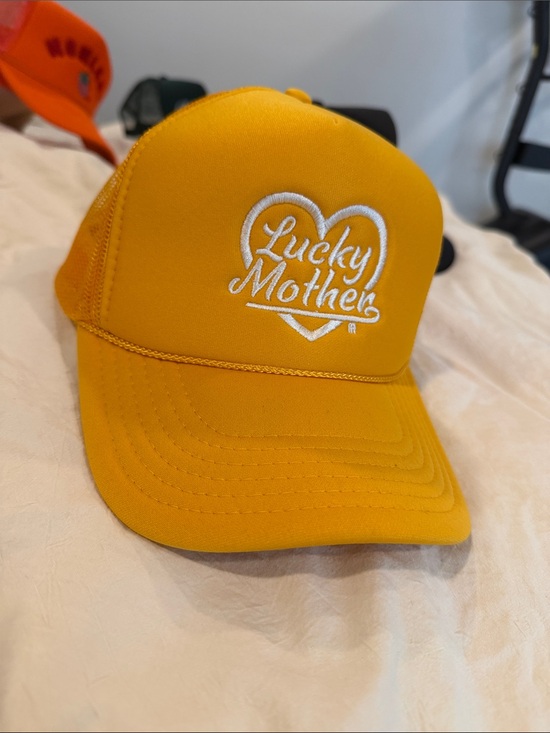 Accessories - Mommday Lucky Mother Yellow Trucker Hat